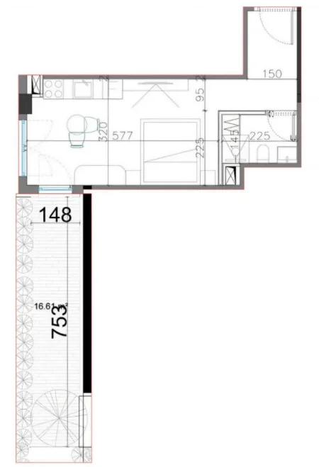 Dhermi - Palase, shitet garsonier , 54 m² 129.260 € (Dhermi)