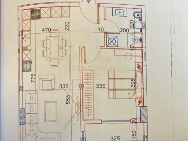 Tirane, shitet apartament 1+1 Kati 2, 64 m² 56.000 €