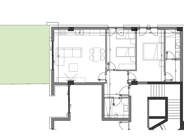 Dhermi - Palase, shitet apartament 2+1 Kati 0, 105 m² 345.488 € (“SUN PALASË” RESIDENCE)