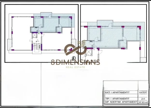 Tirane, shitet apartament 2+1 Kati 4, 97 m² 176.000 € (farke)