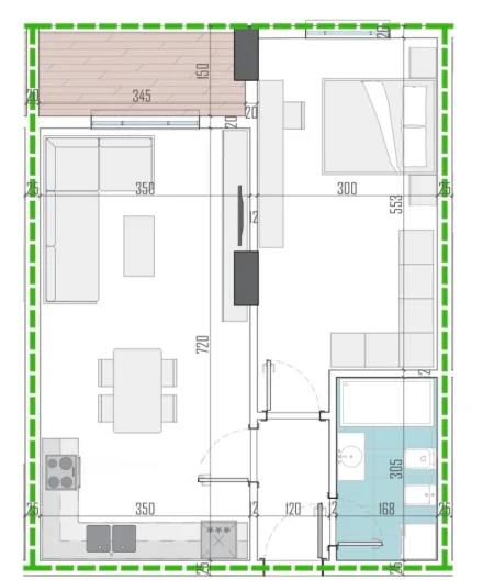 Tirane, shitet apartament 1+1+Ballkon , 72 m² 79.500 € (Arden Hill, Paskuqan)