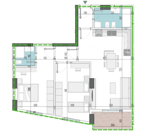 Tirane, shitet apartament 2+1+Ballkon , 105 m² 115.500 € (Arden Hill, Paskuqan)