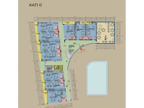 Tirane, shitet apartament 1+1 Kati 1, 50 m² 105.105 € (Mjull-bathore)