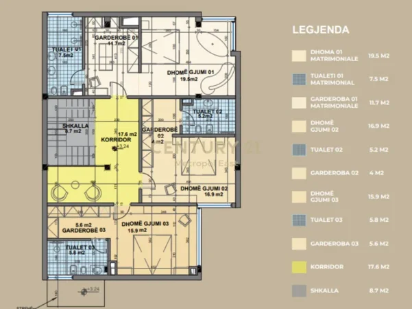 Tirane, shitet apartament Kati 0, 360 m² 1.056.530 € (Mjull-Bathore)