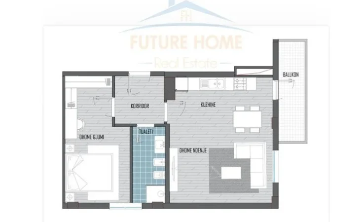 Tirane, shitet apartament 1+1+Ballkon Kati 4, 83 m² 120.200 € (Sauk)