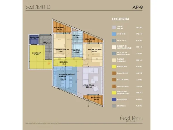 Tirane, shitet apartament 2+1 Kati 2, 124 m² 261.030 € (mjull-bathore)