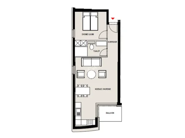 Durres, shitet apartament 1+1 Kati 1, 67 m² 181.548 € (KEPI I RODONIT RESIDENCE)