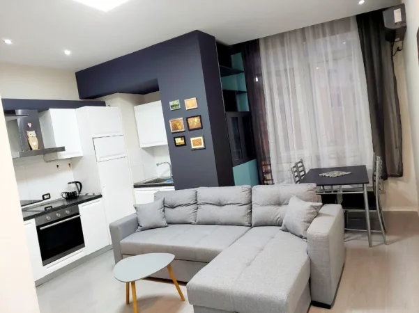 Tirane, jepet me qera apartament 1+1+Ballkon Kati 1, 65 m² 600 € (Ambasada Amerikane/Rr.Pjeter Budi)