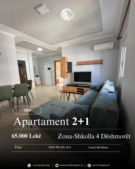Tirane, jap me qera apartament 2+1 , 85 m² 650 € 