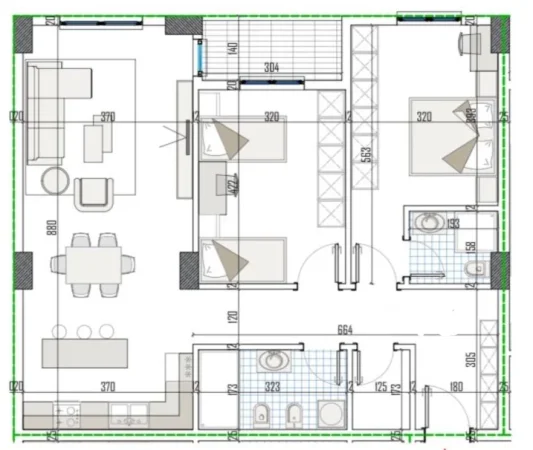 Tirane, shitet apartament 2+1 Kati 1, 113 m² 129.800 € (Paskuqan)