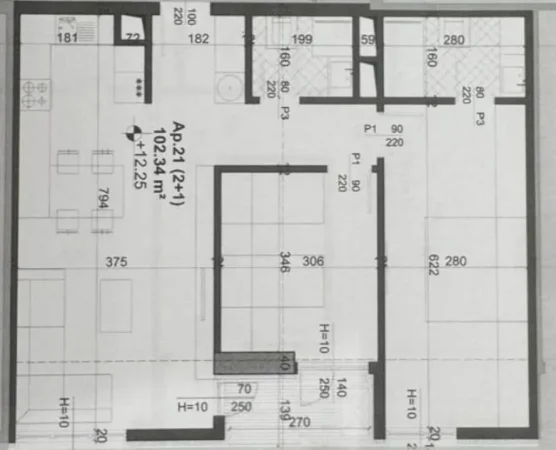 Tirane, shitet apartament 2+1 Kati 3, 102 m² 153.000 € (Mei's Garden)