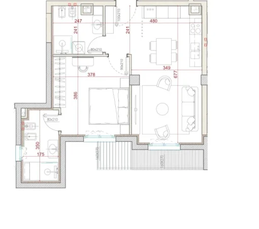 Tirane, shitet apartament 1+1+Aneks+Ballkon Kati 4, 80 m² 190.300 € 