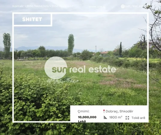 Shkoder, shitet toke , 1.800 m² (DOBRAC, SHKODER)