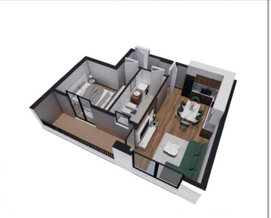 Tirane, shitet apartament 1+1 Kati 1, 69 m² 46.920  (Kamez)