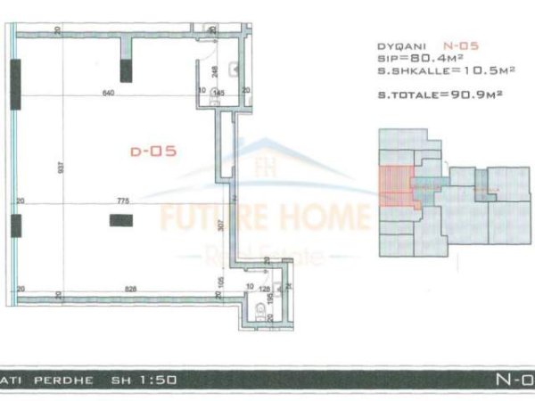 Tirane, shitet ambjent biznesi Kati 0, 80 m² 160.800 Euro (Unaza e Re)