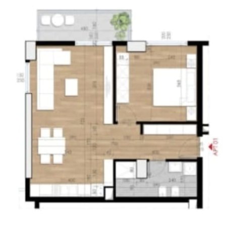 Tirane, shitet apartament 1+1+A+BLK Kati 7, 80 m² 107,000 Euro (Rezidenca Turdiu)