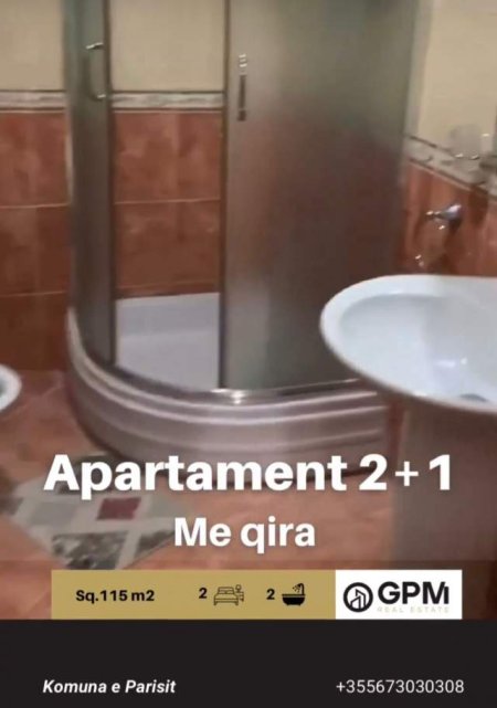 Tirane, jepet me qera apartament 2+1+2 tualete  Kati 3, 115 m² 800 Euro tek Komuna e Parisit