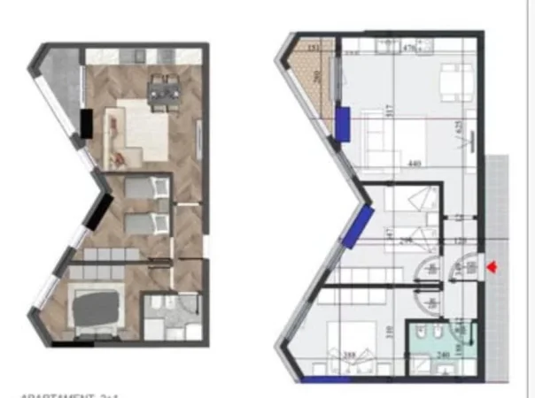 Tirane, shes apartament 2+1 Kati 6, 88 m² 165.000 € (Rruga Dritan Hoxha)