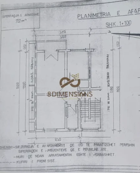Tirane, shitet apartament 2+1 Kati 2, 72 m² 191.000 € (myslym shyr)