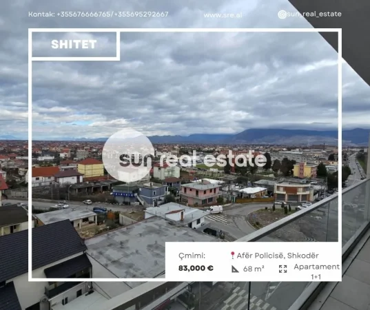 Shkoder, shitet apartament 1+1+Ballkon , 68 m² 83.000 € (AFER POLICISE)