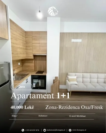 Tirane, jap me qera apartament 1+1 , 50 m² 400 € 