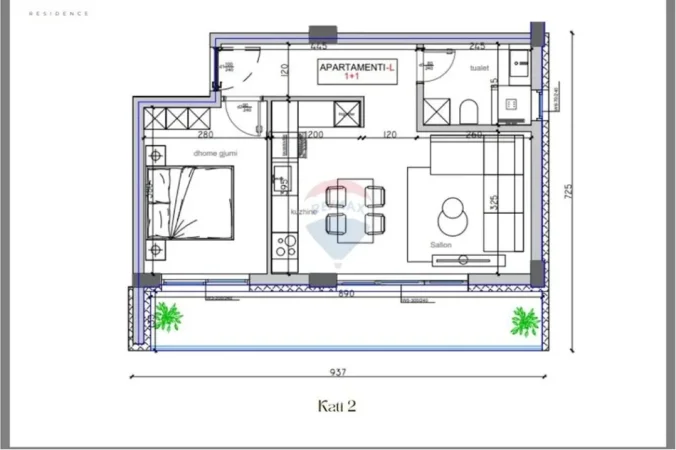 Tirane, shitet apartament , 59 m² 132.100 € 
