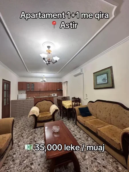 Tirane, jepet me qera apartament 1+1 Kati 0, 68 m² 350 € (Astir)