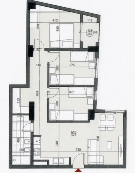 Tirane, shitet apartament 3+1 , 109 m² 257.000 € (Rruga Siri Kodra)