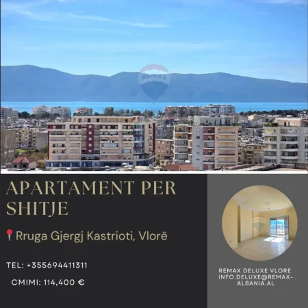 Vlore, shitet apartament 1+1+Ballkon Kati 12, 88 m² 114.400 € (Rruga Gjergj Kastrioti (Transballkanike), Vlorë)