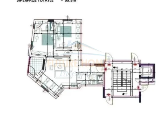 Tirane, shitet apartament 2+1+2 Kati 1, 99 m² 23.000.000 Leke (Shkolla e Baletit, prane Rruges se Elbasanit)