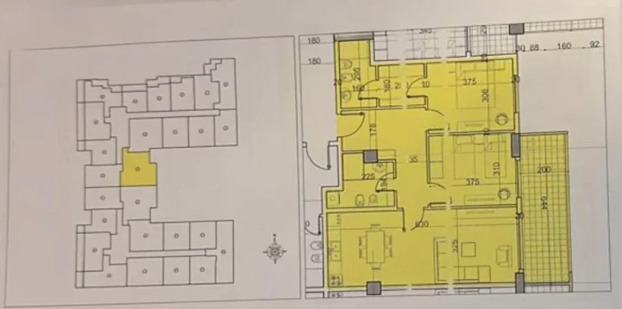 Tirane, shitet apartament 2+1 Kati 6, 109 m² 130.900 € (Paskuqan)