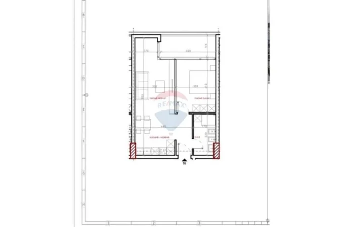 Tirane, shitet apartament 1+1 Kati 7, 63 m² 90.600 € 