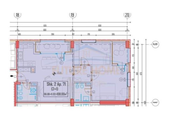 Tirane, shitet apartament 2+1 Kati 3, 124.200 Euro (Tirana Entry II)