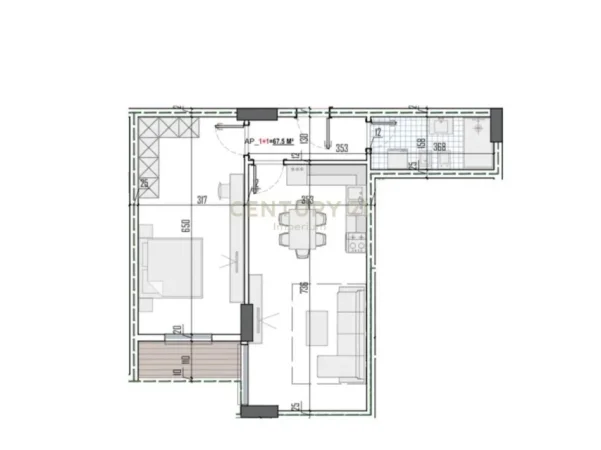Tirane, shitet apartament 1+1 Kati 3, 79 m² 94.000 € (paskuqan tirana view residence)