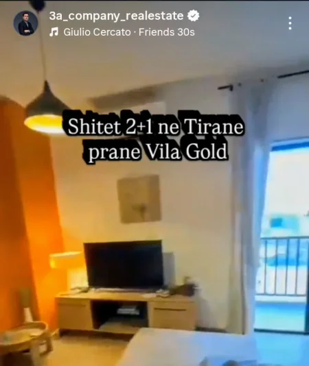 Tirane, shitet apartament 2+1+Ballkon Kati 9, 91 m² 215.000 € (prane vila Gold)