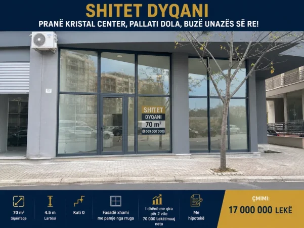 Tirane, shes dyqan Kati 0, 70 m² 170.000 € (Komuna Parisit)