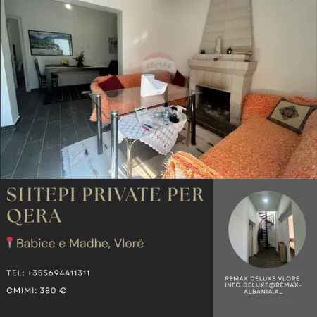 Vlore, jepet me qera shtepi 4+1 Kati 1, 255 m² 380 € (Babice e Madhe, Vlore)