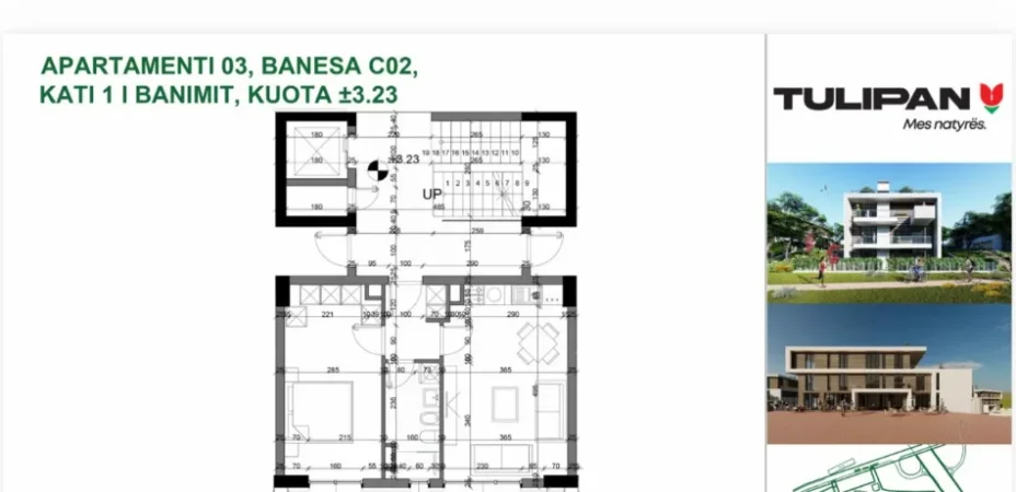 Tirane, shitet apartament 1+1 Kati 2, 79 m² 166.000 € 