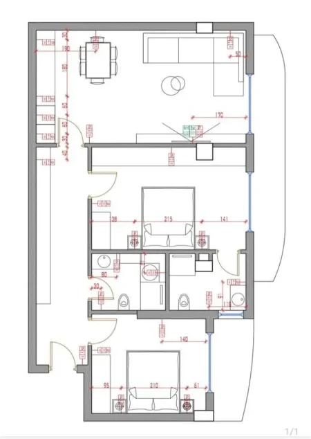 Tirane, shitet apartament 2+1 Kati 7, 110 m² 125.000 € (Fresku)