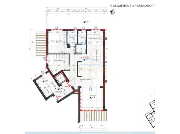 Tirane, shitet apartament 2+1 Kati 0, 129 m² 223.350 € 