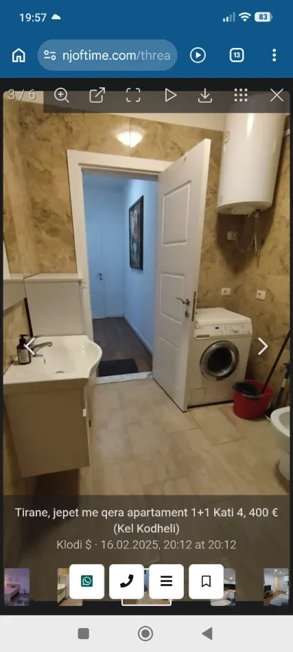 Tirane, jepet me qera 1+1 , 68 m² 450 € 