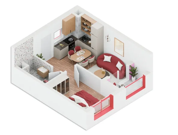 Tirane, shes apartament 1+1 Kati 3, 52 m² 94.000 € (Rruga Pasho Hysa)