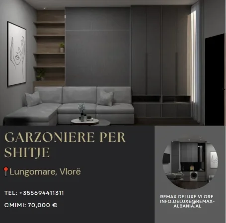 Vlore - Lungomare, shitet garsonier 1+1 Kati 0, 32 m² 70.000 € (Lungomare, Vija e dyte tek Rira, Vlore)