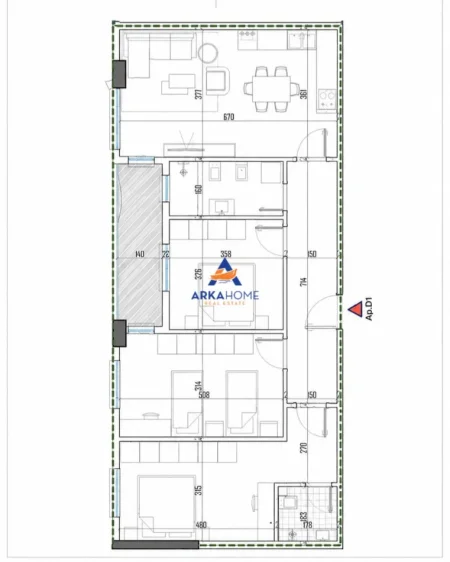 Tirane, shitet apartament 3+1+Ballkon Kati 10, 127 m² 172.800 € 
