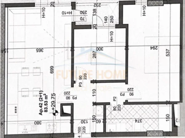 Tirane, shes apartament 2+1+Ballkon Kati 8, 99 m² 155.000 € (Meis Garden)