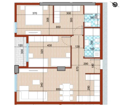 Tirane, shitet apartament 2+1+Aneks+Ballkon Kati 6, 108 m² 198.745 € (rruga don bosko)