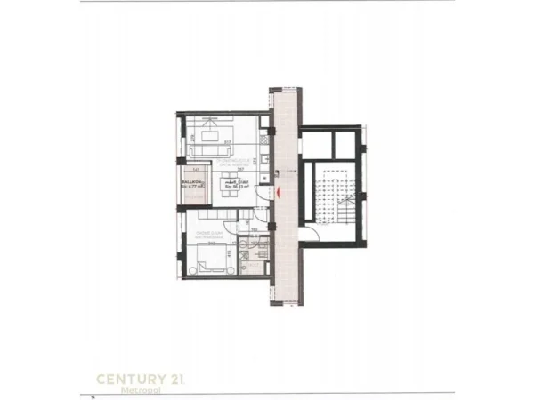 Vlore, shitet apartament 1+1+Ballkon Kati 2, 72 m² 195.000 € 
