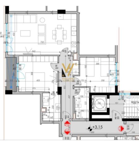 Tirane, shitet apartament 2+1 Kati 1, 111 m² 150.349 Euro (KODRA E DIELLIT)