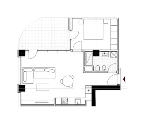 Tirane, shitet apartament 1+1 , 84 m² (RiverPark Residence)