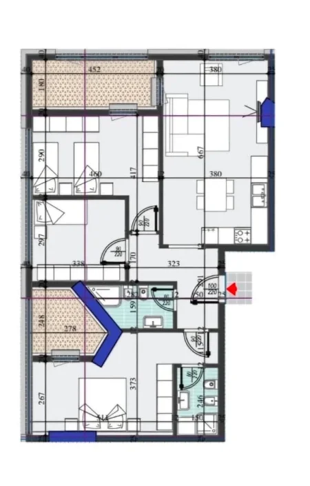 Tirane, shitet apartament 3+1 , 140 m² 245.700 € (ish fusha e aviacionit)